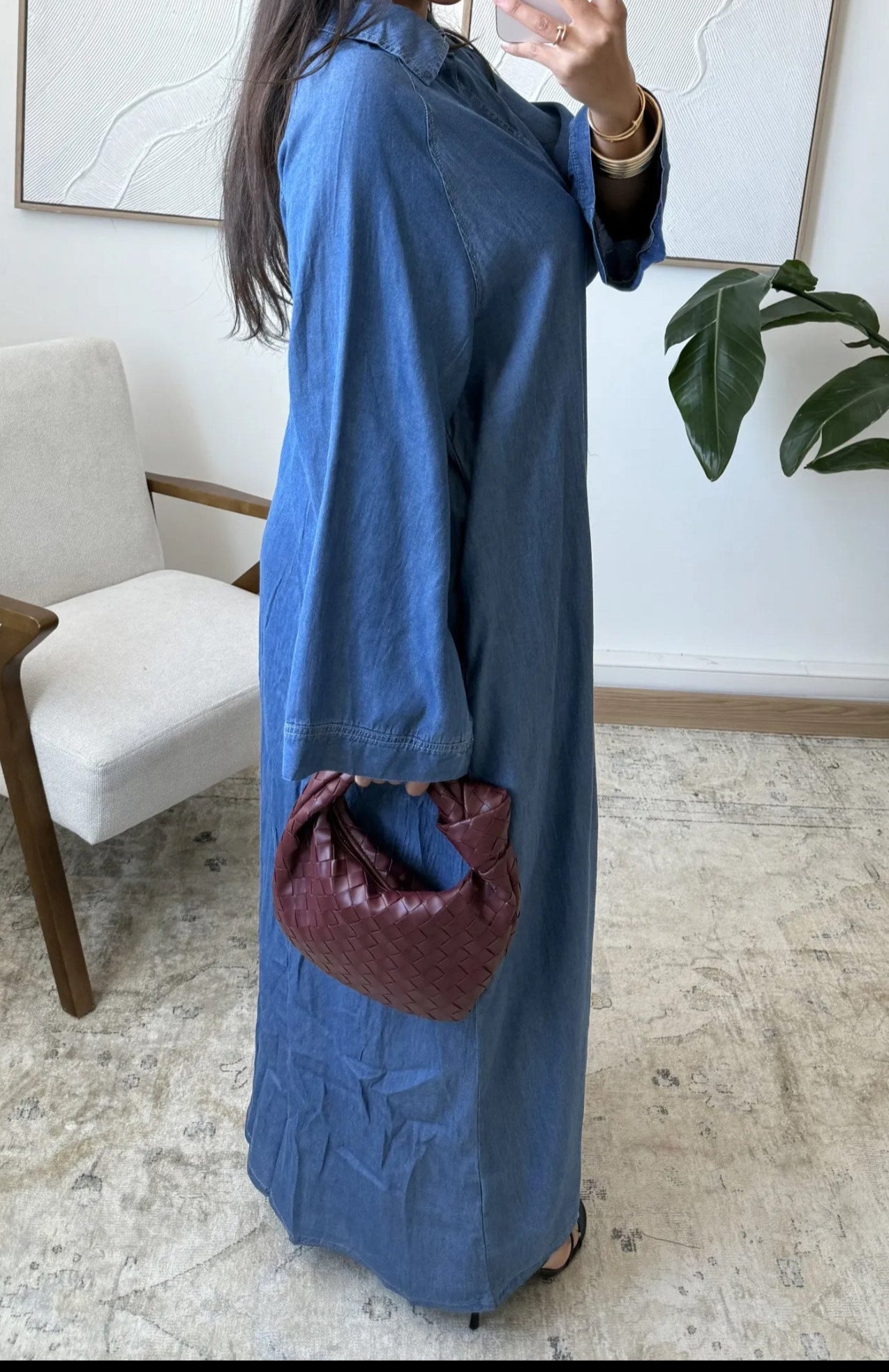 Robe longue jean