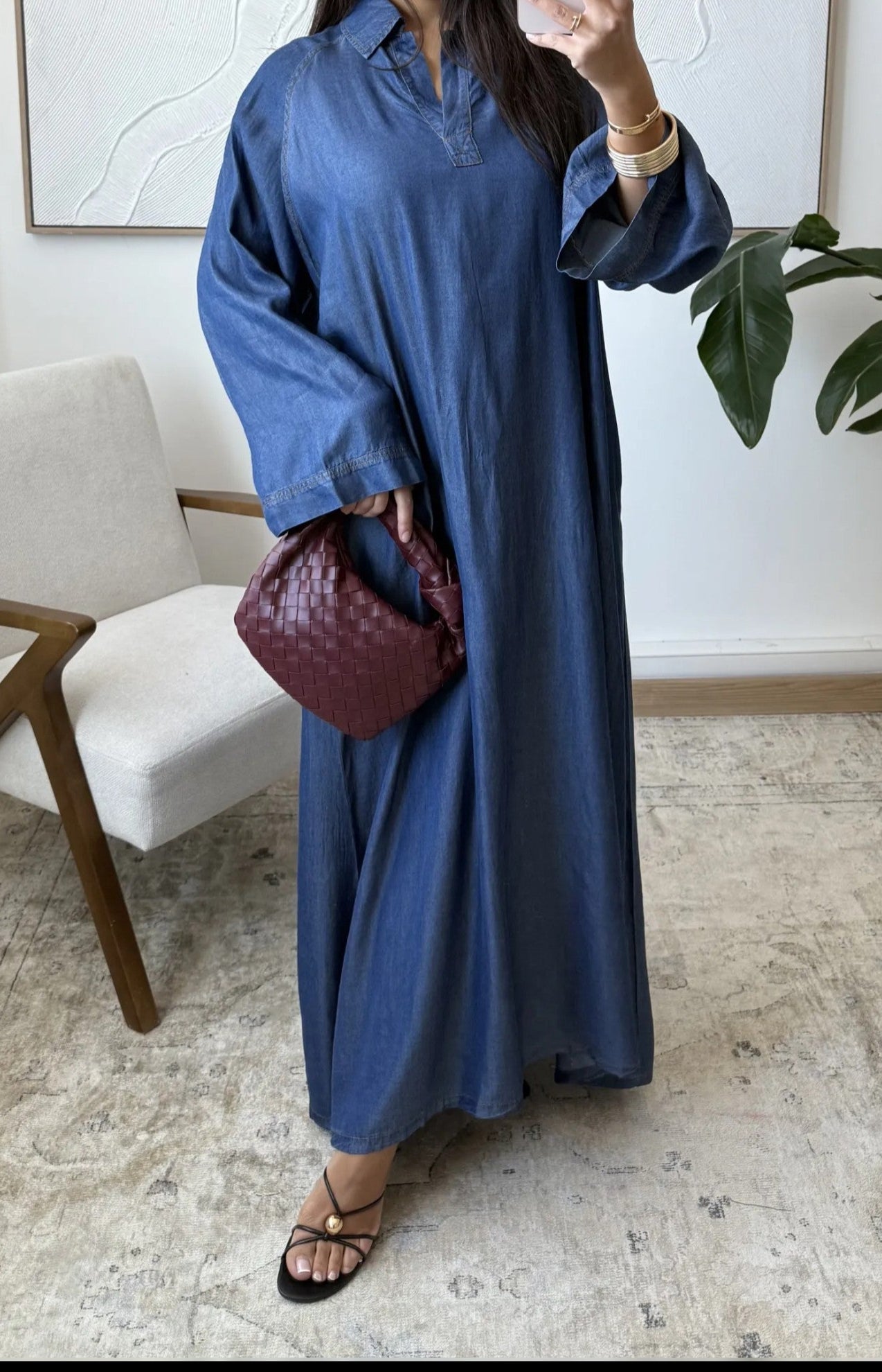 Robe longue jean