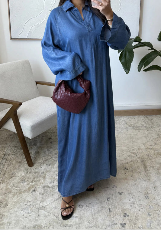 Robe longue jean